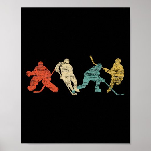 Vintager Eishockey Poster (Vorne)