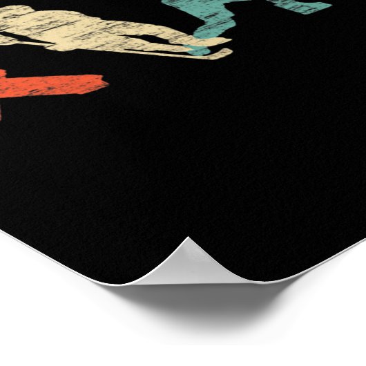 Vintager Eishockey Poster (Ecke)