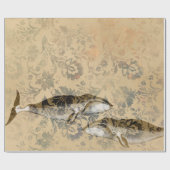 Vintager Eiskältewal Geschenkpapier (Flach)