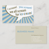 Vintager Eisladen Visitenkarte (Vorne/Hinten)