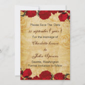 Vintager Eisturm Paris Save the Date (Rückseite)