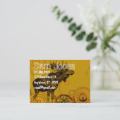 Vintager Elch Visitenkarte (Stehend Vorderseite)