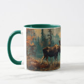 Vintager Elchsee-Hütte Herbstblättern Tasse (Links)