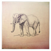 Vintager Elefant Fliese (Vorderseite)