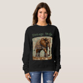 Vintager Elefant mit Batik-T - Shirt (Vorne ganz)
