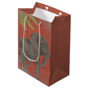 Vintager Elefant Mittlere Geschenktüte