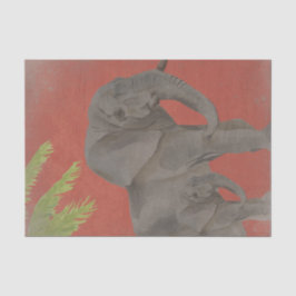 Vintager Elefant Seidenpapier