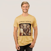 Vintager Elefant, Tier Wildlife T - Shirt (Vorderseite voll)