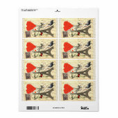 Vintager Elefant und Luftballons aus rotem Herzen (Vorne)