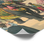 Vintager Elefantenritt Poster (Ecke)