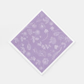 Vintager Elegant Lilac Lavendel Serviette (Ecke)