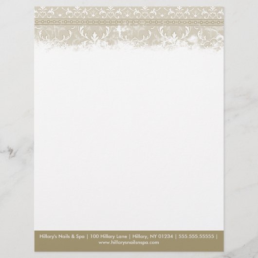 Vintager Elegante Letterhead Briefkopf (Vorderseite)
