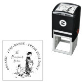 Vintager eleganter Eierkarton Permastempel (Beispiel)