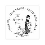 Vintager eleganter Eierkarton Permastempel (Design)