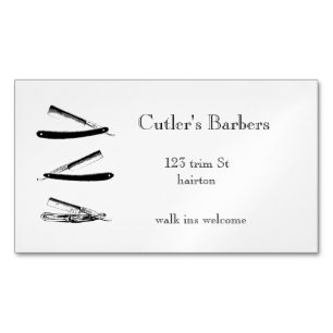 Vintager eleganter Friseursalon Magnetische Visitenkarte