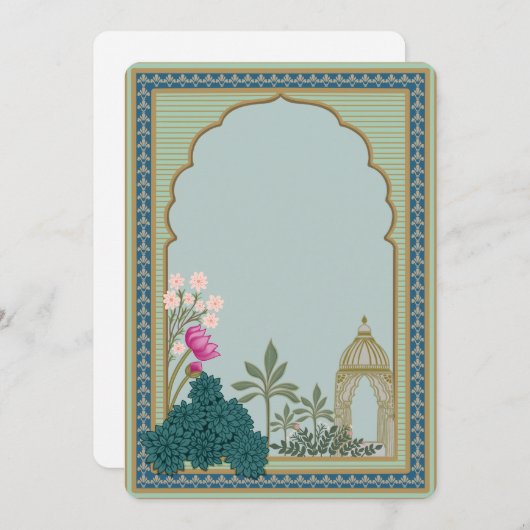 Vintager Eleganter Garten Einladung (Vorne/Hinten)