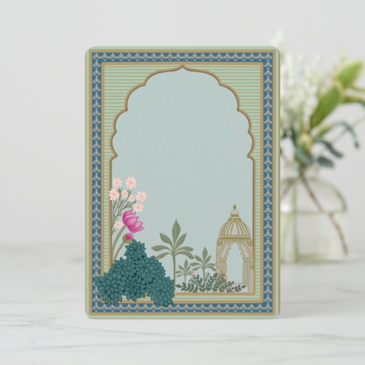 Vintager Eleganter Garten Einladung (Stehend Vorderseite)