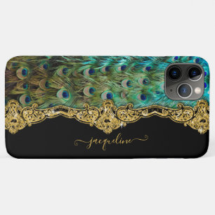 Vintager Eleganter Pfauenfeathers Barock Rokoko Case-Mate iPhone Hülle