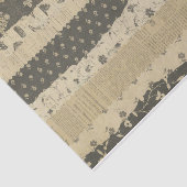 Vintager, eleganter Streifen decoupage verziert an Seidenpapier (Ausschnitt)