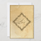 Vintager Eleganter Tee Feste Alte Hochzeit Einladung (Rückseite)