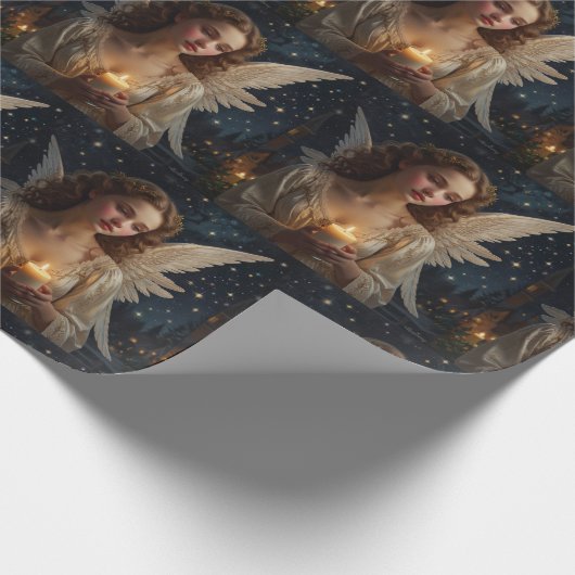 Vintager Eleganter Weihnachtsgel Geschenkpapier (Ecke)