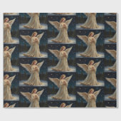 Vintager Eleganter Weihnachtsgel Geschenkpapier (Flach)