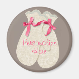 Vintager, eleganter Winter-Fanttenband Magnet