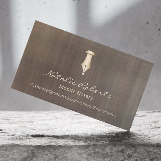 Vintager elektronischer Notar Visitenkarte