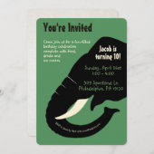 Vintager Elephant individuell anpassbar Einladung (Vorne/Hinten)