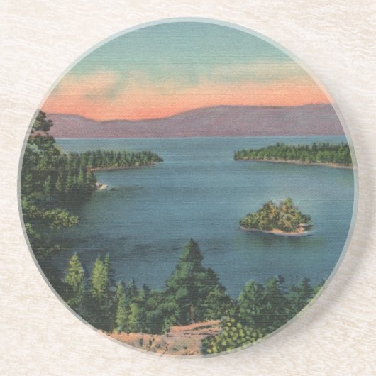 Vintager Emerald Bay Lake Tahoe Untersetzer (Vorne)