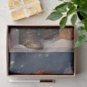 Vintager Empfang des Weihnachtsmanns mit Geschenke Seidenpapier (Geschenk)