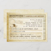 Vintager Empfang Einladung (Vorne/Hinten)