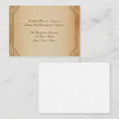 Vintager Empfang für Pergament-Rollen Begleitkarte (Vorne/Hinten)