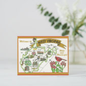 Vintager Empfang in West Virginia Postkarte (Stehend Vorderseite)