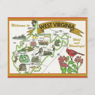Vintager Empfang in West Virginia Postkarte