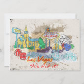 Vintager Empfang nur am Empfang Las Vegas Einladung (Vorderseite)