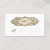 Vintager Empfang Platzkarte (Rückseite)