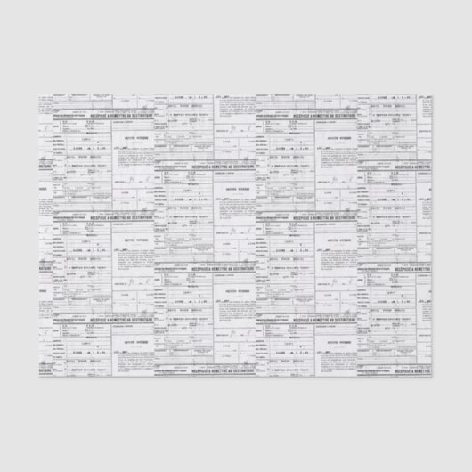 Vintager Empfang Seidenpapier (Vorderseite)