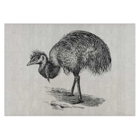 Vintager Emu-australische Schneidebrett (Vorderseite)