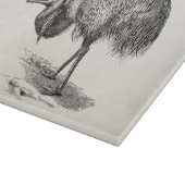 Vintager Emu-australische Schneidebrett (Ecke)