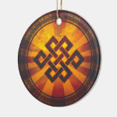 Vintager endloser Knoten Keramikornament (Links)
