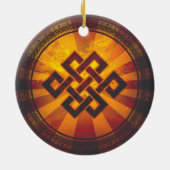 Vintager endloser Knoten Keramikornament (Hinten)