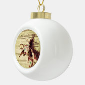 Vintager Engel auf Keramik Keramik Kugel-Ornament (Rechts)