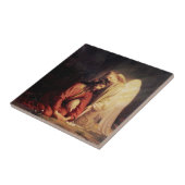 Vintager Engel, der Jesus tröstet Fliese (Seite)