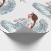Vintager Engel im Weiß Geschenkpapier (Ecke)