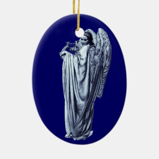 Vintager Engel Keramik Ornament (Hinten)