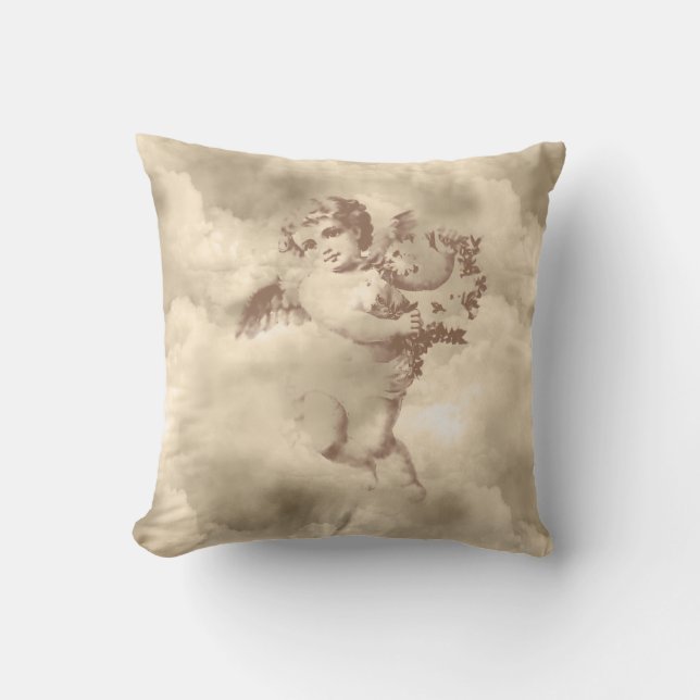 Vintager Engel Kissen (Vorderseite)