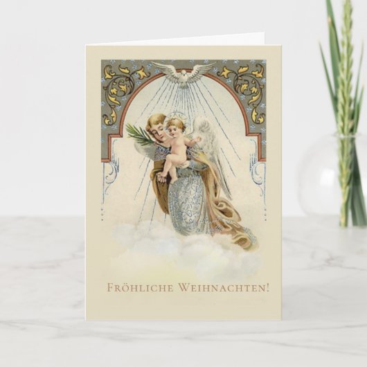 Vintager Engel mit Christus Weihnachten (Vorderseite)