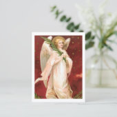 Vintager Engel mit Halo Feiertagspostkarte (Stehend Vorderseite)