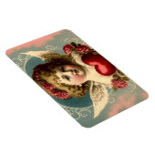 Vintager Engel mit Herzmagazin Magnet (Rechte Seite)